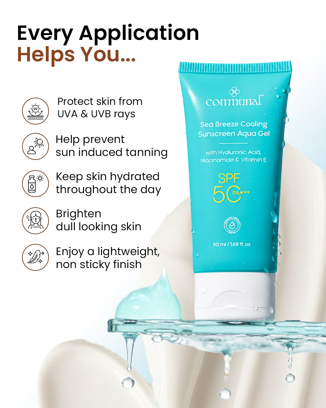 Sea Breeze Cooling Sunscreen Aqua gel