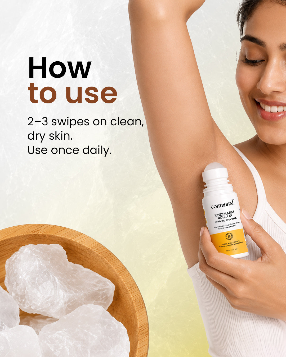 Fitkari Underarm Roll-On With 6% AHA BHA