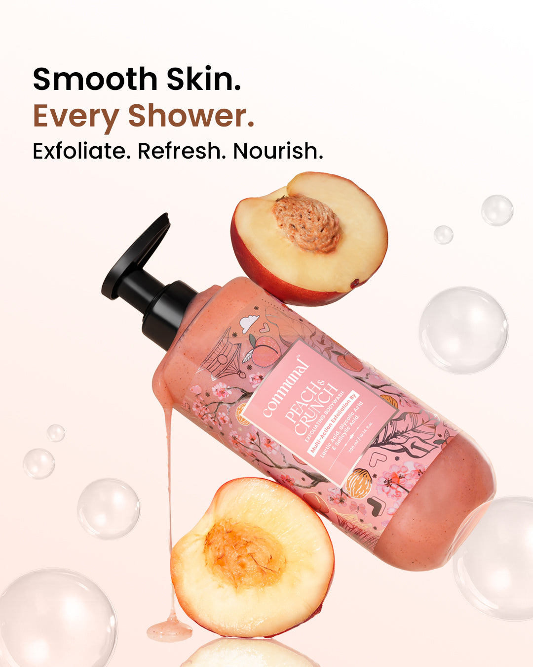 Peach and Crunch Exfoliating Body Wash