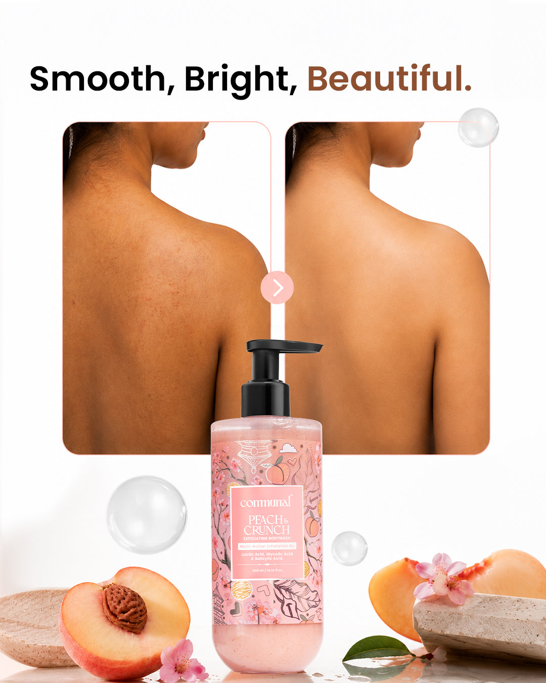 Peach and Crunch Exfoliating Body Wash