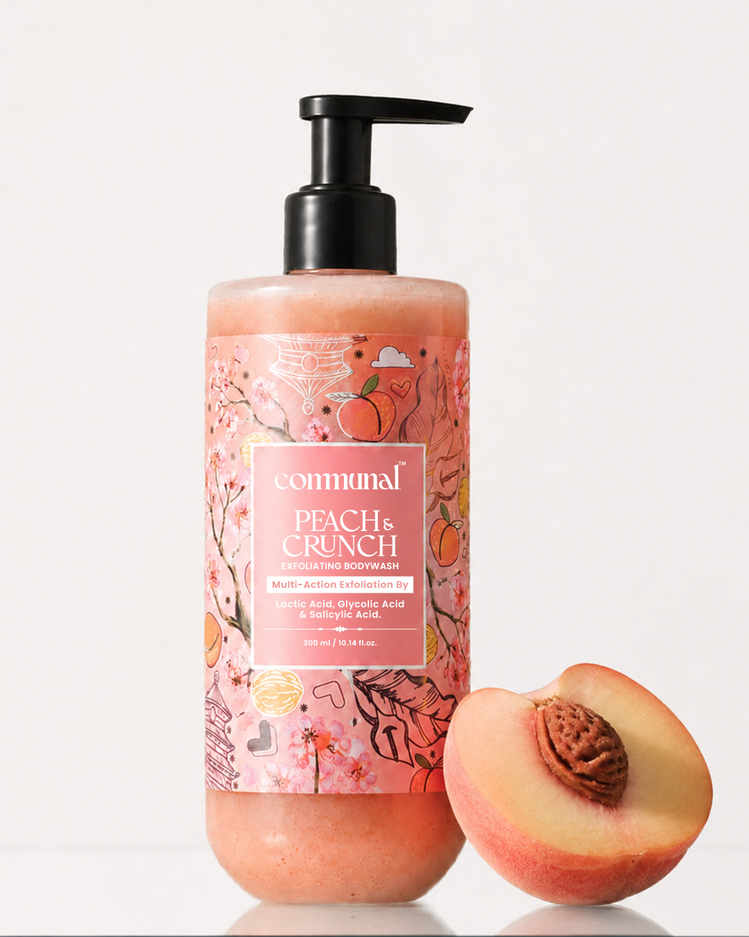 Peach and Crunch Exfoliating Body Wash